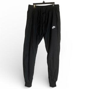 Vintage Y2K Men’s Nike Track Pants Sz S Nylon Joggers Button Closure Zip Pocket